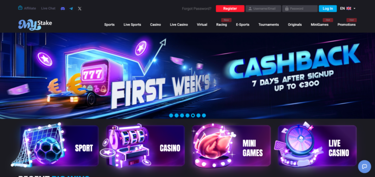 Mystake home page